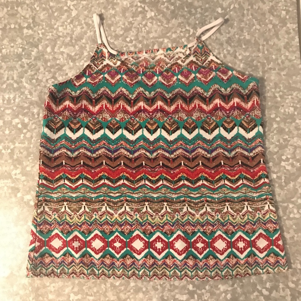 3 for $15 Tribal print chevron tank size Small
